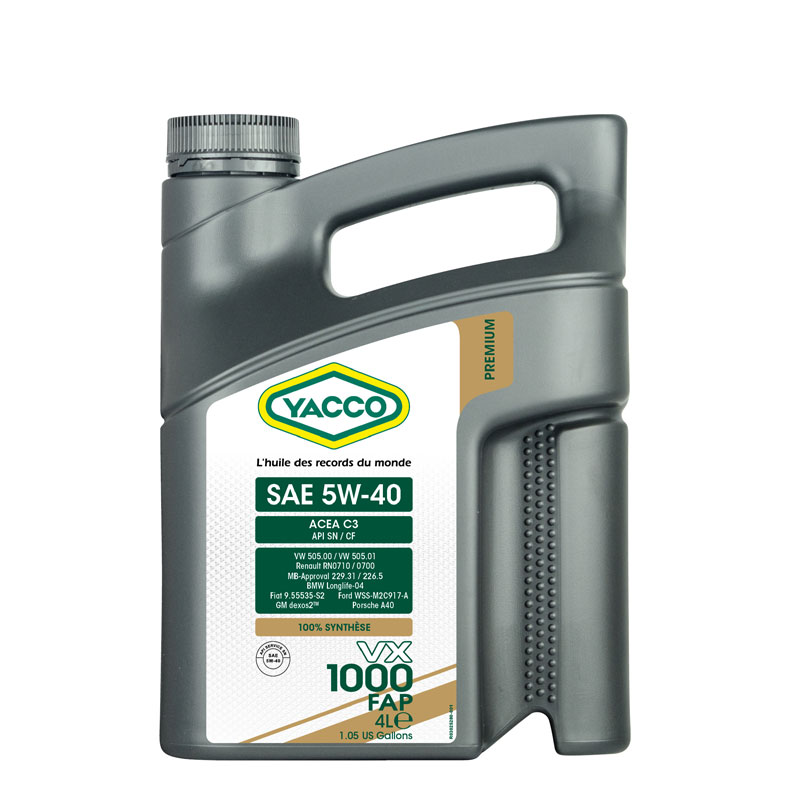 Флагманът VX 1000 FAP SAE 5W-40 вече и в 4л опаковка...