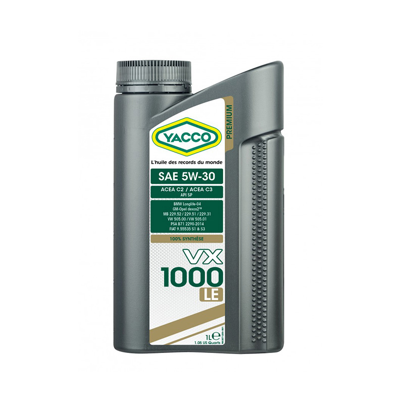 VX 1000 LE SAE 5W-30 с надградена формула предназначена да отговори на изискванията на множество ОЕМ производители